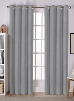 Lyon Cotton Room Darkening Curtains | Plain Elegance for Modern Homes | Soft Blue | Set of 2 | Fully Customizable
