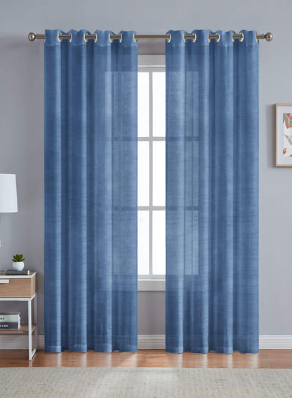 Venezia Sheer | Gulf Blue - Home Crayonss