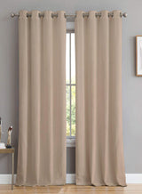 Meraki Velvet Room Darkening Curtains | Luxe Soft-Heavy Fabric | Vanilla | Set of 2 | Fully Customizable